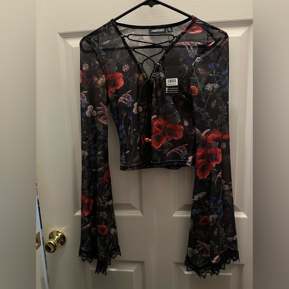 Jawbreaker Meadow mesh top new with tags XS